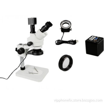 VGA 7-45X Trinocular Stereo Microscope For Phone Logic Board Repair
